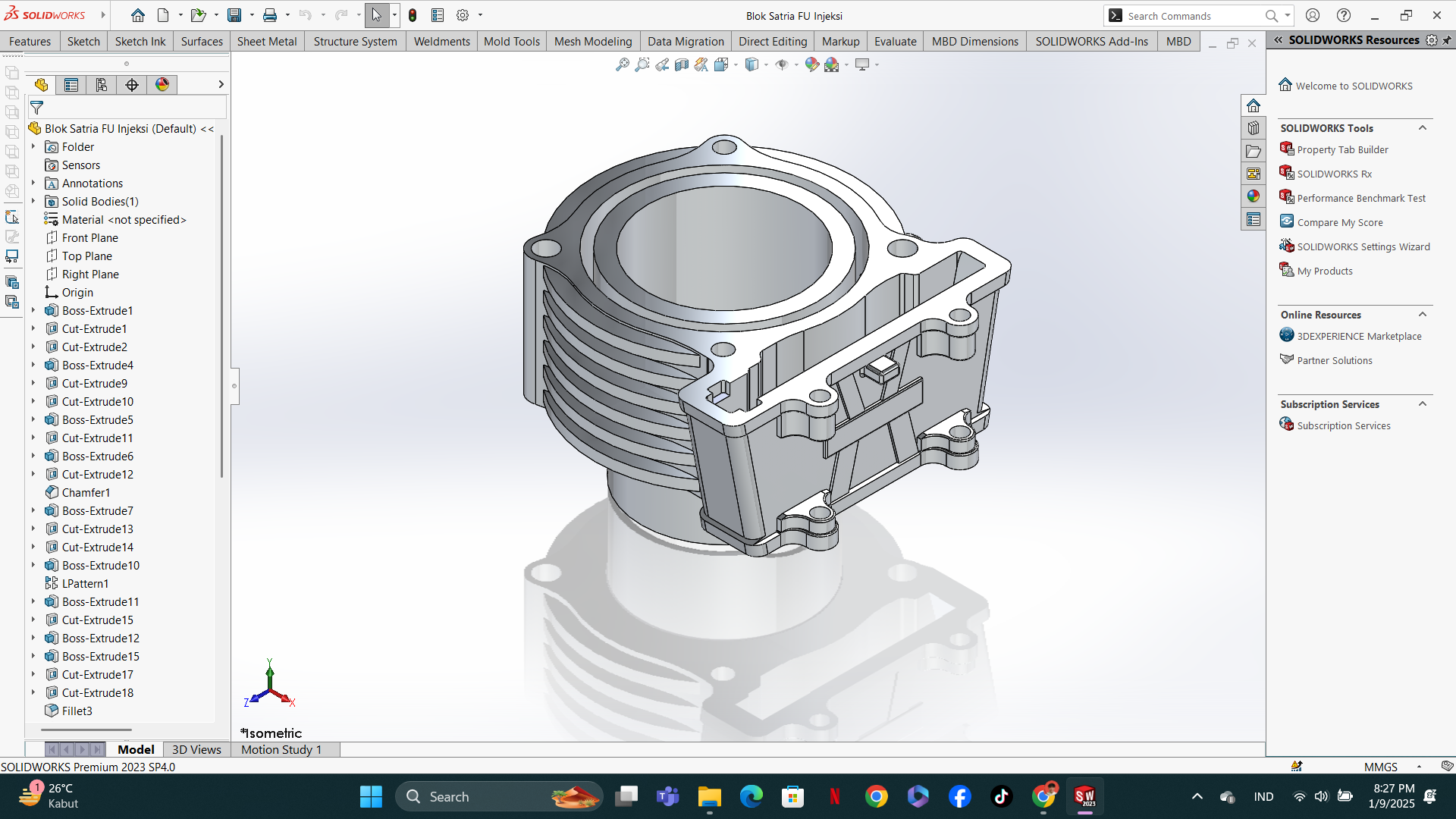 Satria FU 喷射_GSX 缸体